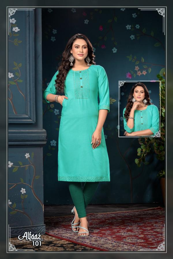 Trendy Alfaaz Vol 1 Rayon Designer Kurti Collecttion